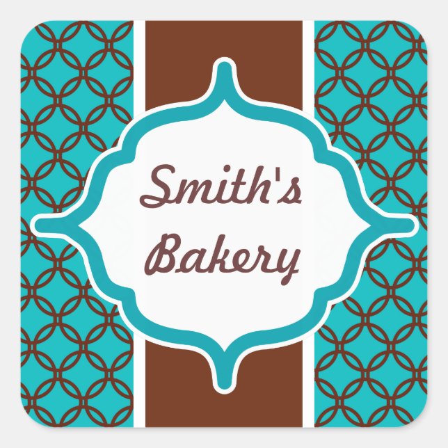 Custom Elegant Turquoise Sticker (Front)