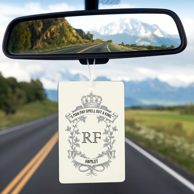 Custom Elegant Two-Sided Quote Monogram Air Freshener (Creator Uploaded)