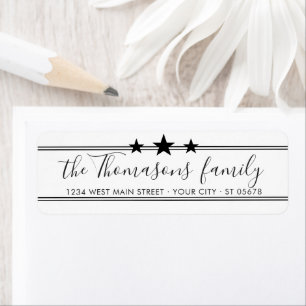 Custom Elegant Typography Script Stars Motif
