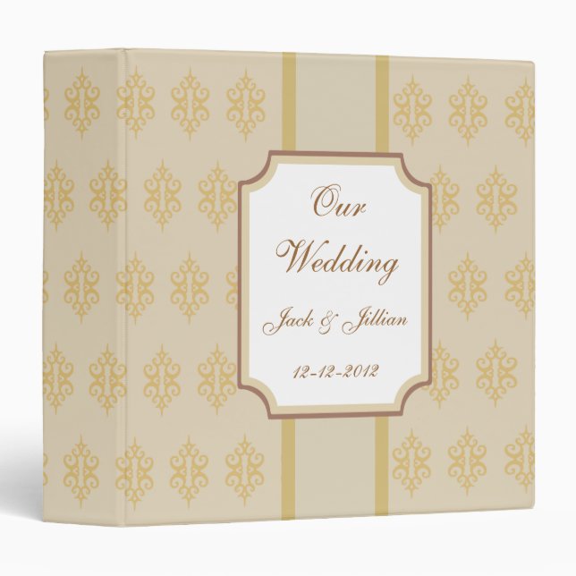 Custom Elegant Wedding Scrapbook Album Gift Binder (Front/Spine)