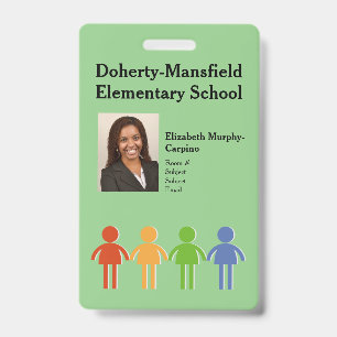 Custom Elementary School Photo ID Security Badge