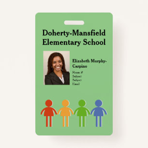 Custom Elementary School Photo ID Security Badge