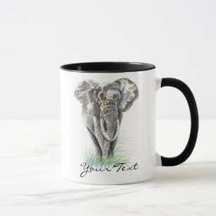 Custom Elephant- Watercolor Animal Collection Mug