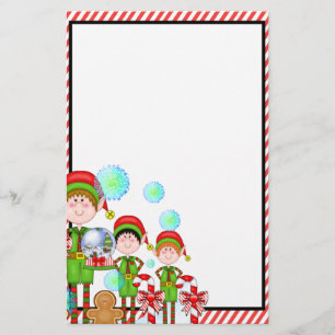 Custom Elf Holiday Stationary Stationery