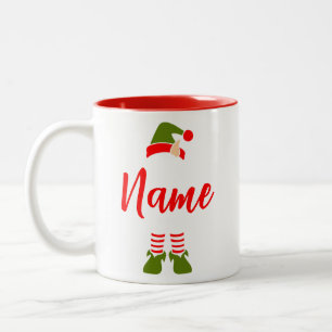 Custom Elf Mug, Personalized Christmas Coffee Mug
