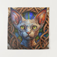 Custom Elf Sphynx Cat Celtic Wall Art Decor 