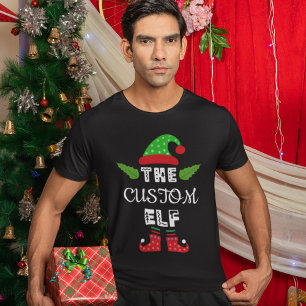 Custom Elf T-shirt, Personalized Christmas Shirt,  T-Shirt