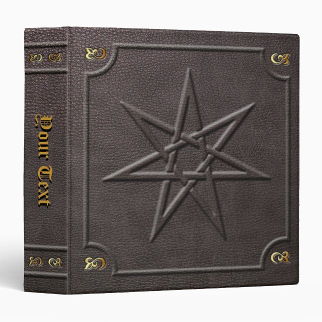 Custom Elven Fairy Star Book of Shadows Binder (Front/Spine)