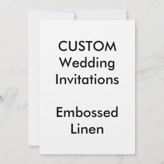 Custom EMBOSSED LINEN Wedding Invitations 5"x7"