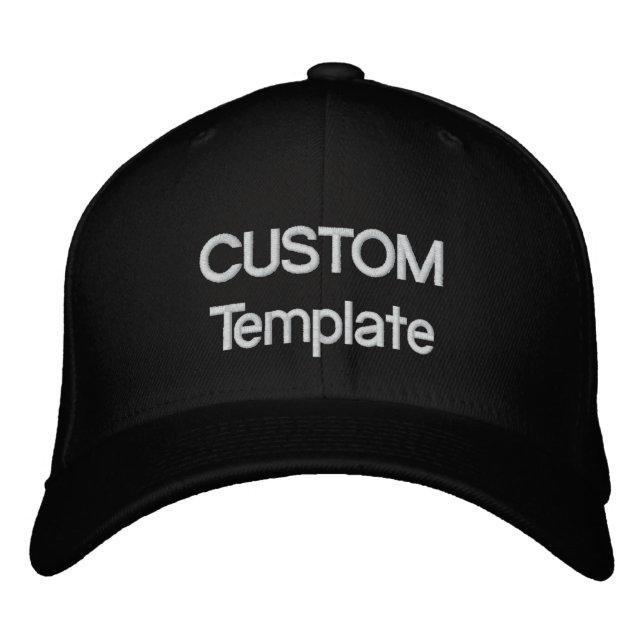 Custom Embroidered Baseball Cap Blank Template (Front)