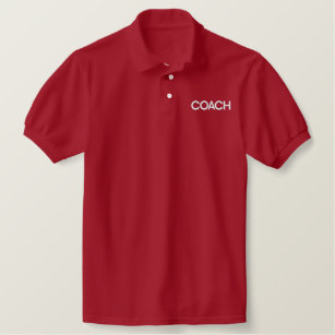 Custom Embroidered Coach text Polo