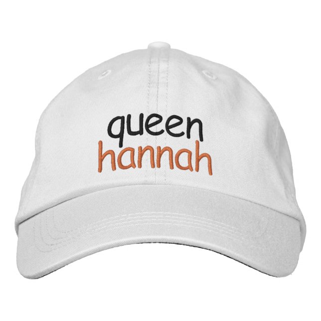  Custom Embroidered "Queen" Name  Embroidered Hat (Front)