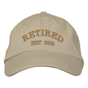 Custom Embroidered Retired Est Year Personalized Hat