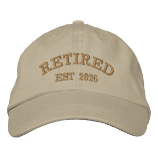 Custom Embroidered Retired Est Year Personalized Hat