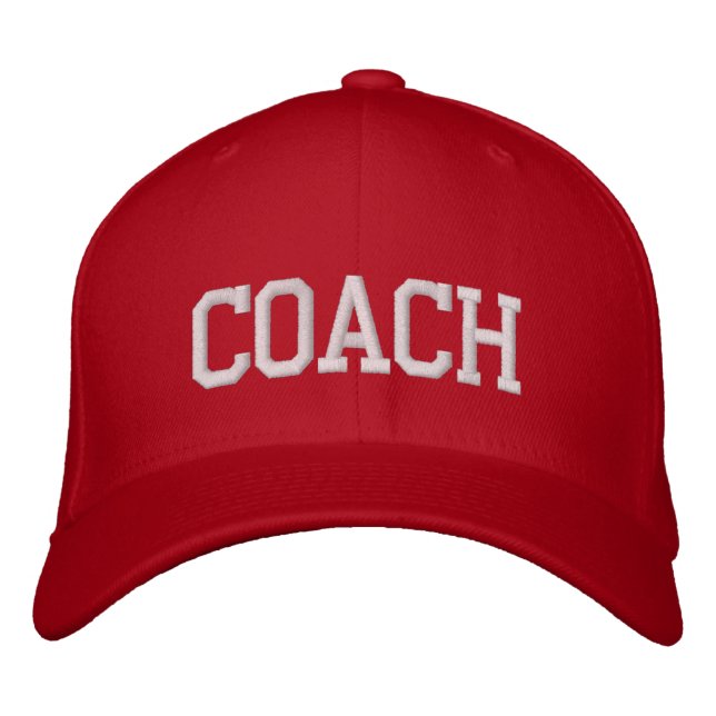 Custom embroidery sports COACH hat Adjustable caps (Front)