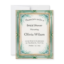 Custom Emerald Gold Luxury Invitation