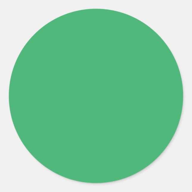 Custom Emerald Green Button Pin Classic Round Sticker (Front)