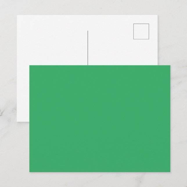 Custom Emerald Green Button Pin Invitation Postcard (Front/Back)