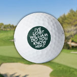Custom Emerald Green Funny Comic Book Lost Golf Balls<br><div class="desc">Never mix up your balls again! Personalize the name to create unique golf balls designed to put a wham,  bang,  zap into anyone's game. Designed by Thisisnotme©</div>