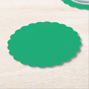 Custom Emerald Green Paper Coasters