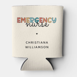 Custom Emergency Nurse ER Nurse Personalized Gifts Can Cooler