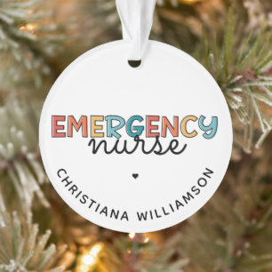 Custom Emergency Nurse ER Nurse Personalized Gifts Ornament