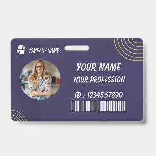 Custom Employee Badge Maker Template