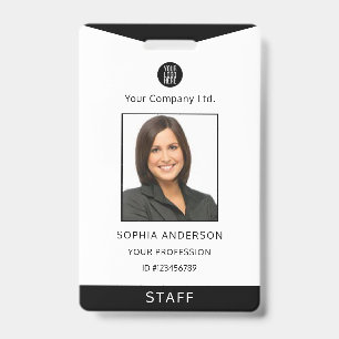 Custom Employee Corporate Business Logo Photo ID Badge