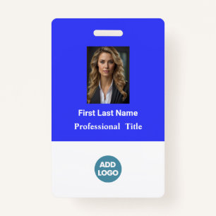 Custom Employee ID Badge - Name, Photo, Logo,..