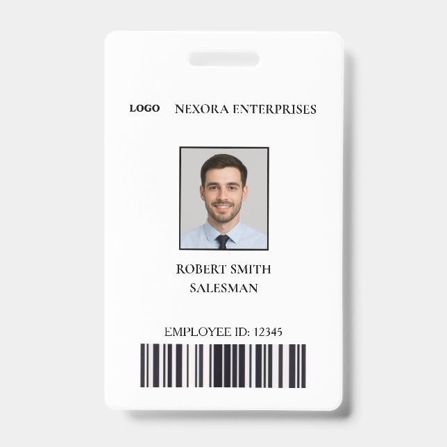 Custom Employee ID Card | COMPANY NAME Badge (Front)