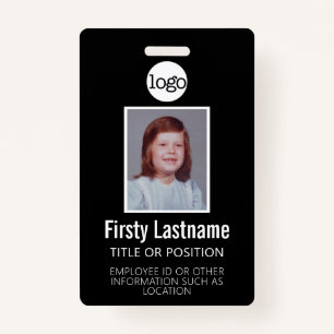 Custom Employee ID - Photo, Bar Code, Logo, Name Badge