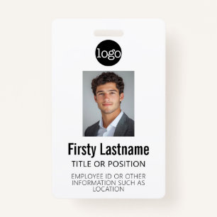 Custom Employee ID - Photo, Bar Code, Logo, Name Badge