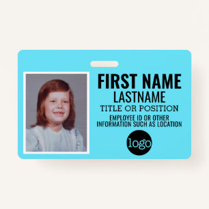 Custom Employee ID - Photo, Bar Code, Logo, Name Badge