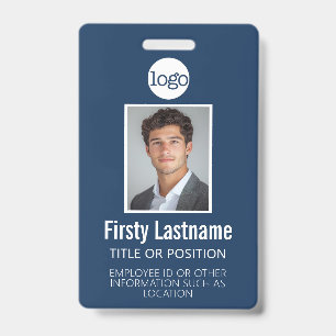 Custom Employee ID - Photo, Bar Code, Logo, Name Badge