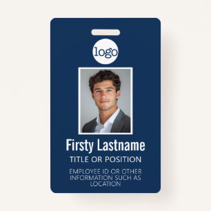 Custom Employee ID - Photo, Bar Code, Logo, Name Badge