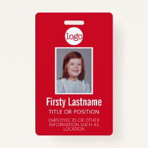 Custom Employee ID - Photo, Bar Code, Logo, Name Badge