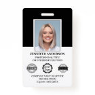 Custom Employee ID Photo Logo Modern Black