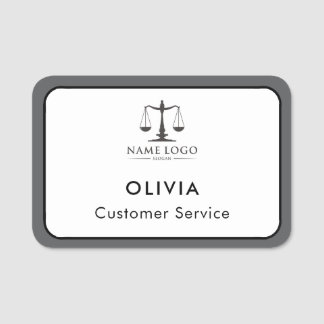 Custom Employee Logo, Name Tag
