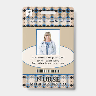 Custom Employee Logo Nurse Doctor Photo Badge