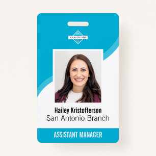 Custom Employee Logo Photo ID Name Badge