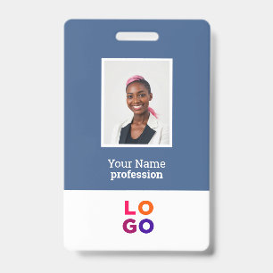 Custom Employee Logo, Photo, Qr Code, Name Badge