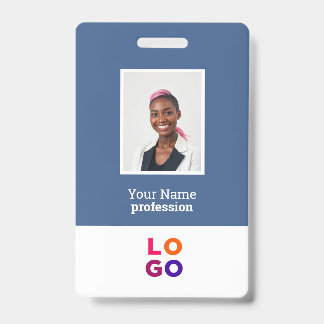 Custom Employee Logo, Photo, Qr Code, Name Badge