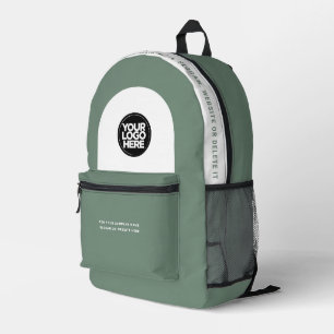 Custom Employee Logo, Text, Slogan, Website Printed Backpack