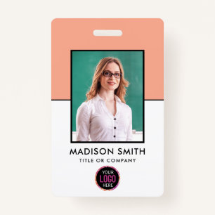 Custom Employee   Minimalist Business Employee Badge