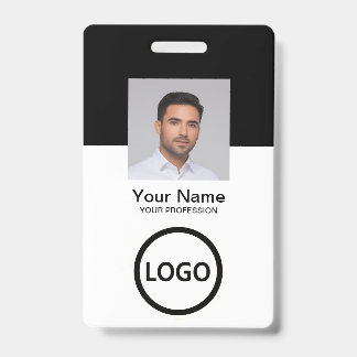 Custom Employee Modern ID Card QR Code Badge