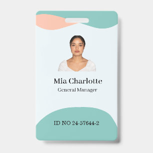 Custom Employee Name Badge,Photo, Logo, Bar Code, Badge