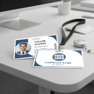 Custom Employee Name Badge with Logo and Job Title