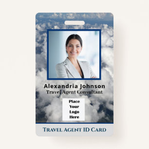 Custom Employee Name ID Card Photo Logo Bar Code Badge