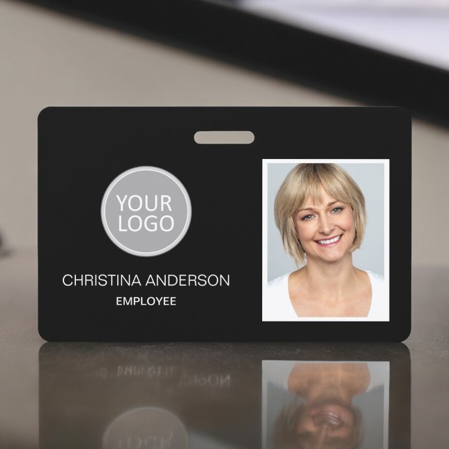 Custom Employee Name Logo Photo Corporate Work Bad Badge (Creator Uploaded)