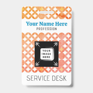Custom Employee Name Photo Business Tag Badge